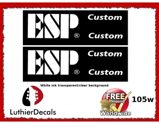 ESP Guitar Decal white #105w